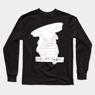 Books are magic black and white Long Sleeve T-Shirt